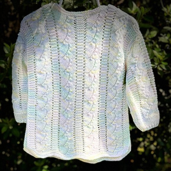 Handmade Hand Knitted Sweater Girl Clothes Children 3-5 Years Old Summer Blouse - Picture 2 of 9